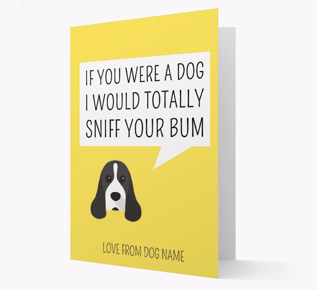 Personalised 'I'd Sniff Your Bum' Card